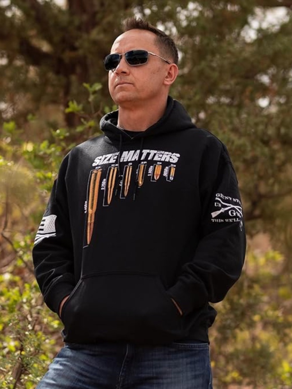 Grunt Style Size Matters - Men's Hoodie Black size small